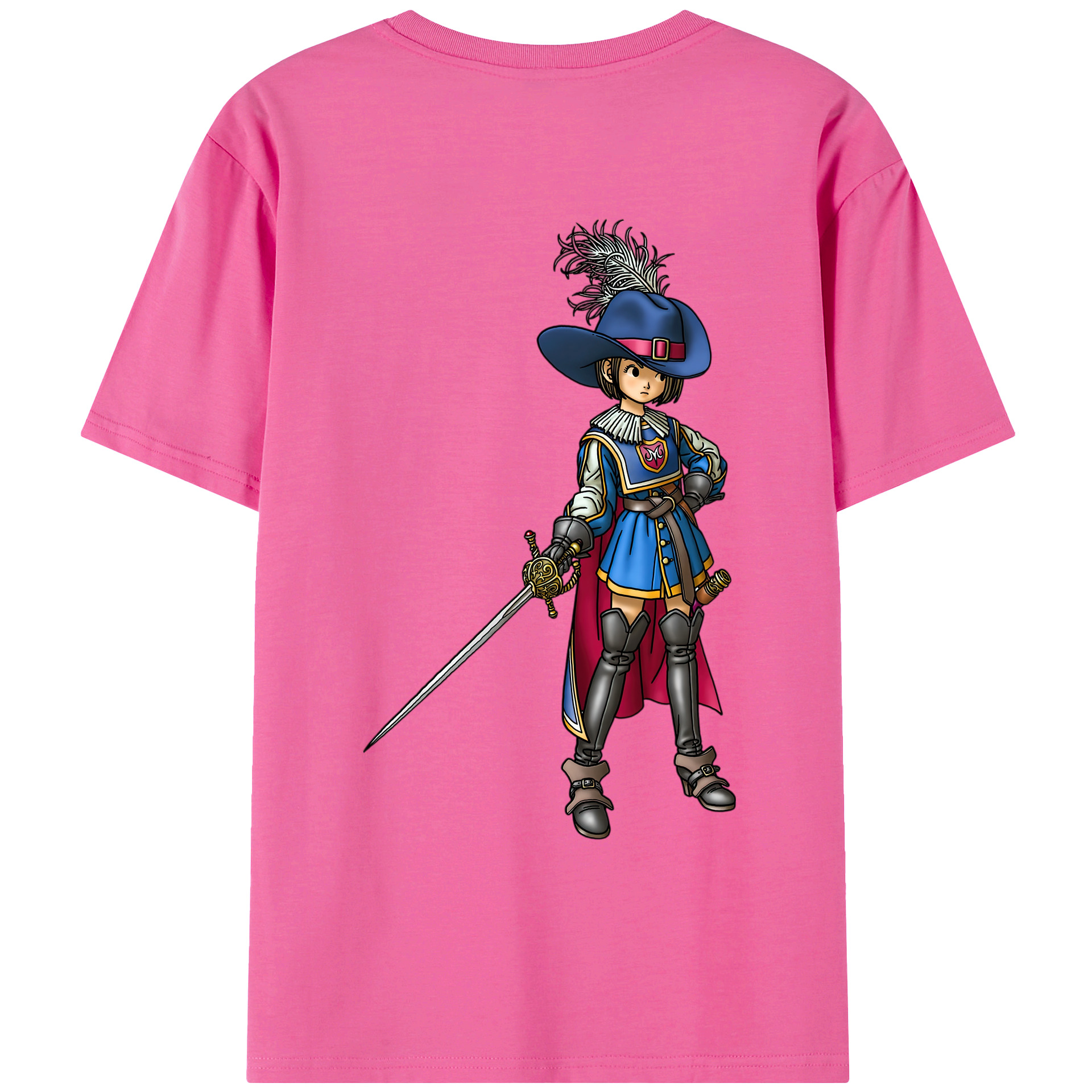 （画像用） ドラゴンクエスト Doragon Kuesuto Dragon Quest レディース半袖Tシャツ(バックプリント)
